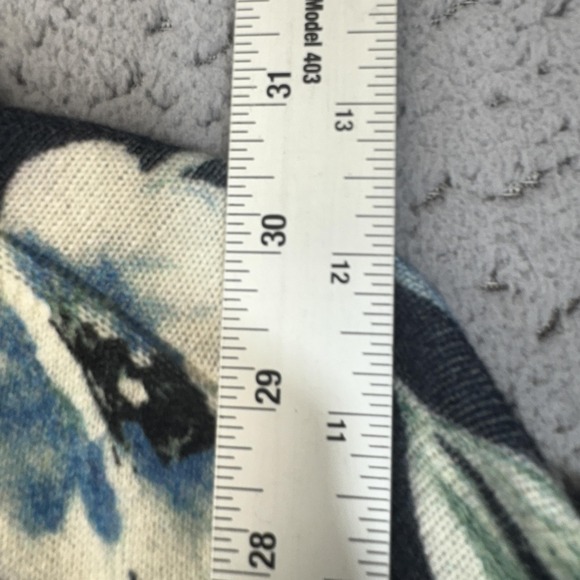 J Crew Sweater Mens Extra Large Cashmere Floral Johnny Collar Short Sleeve - Picture 5 of 10